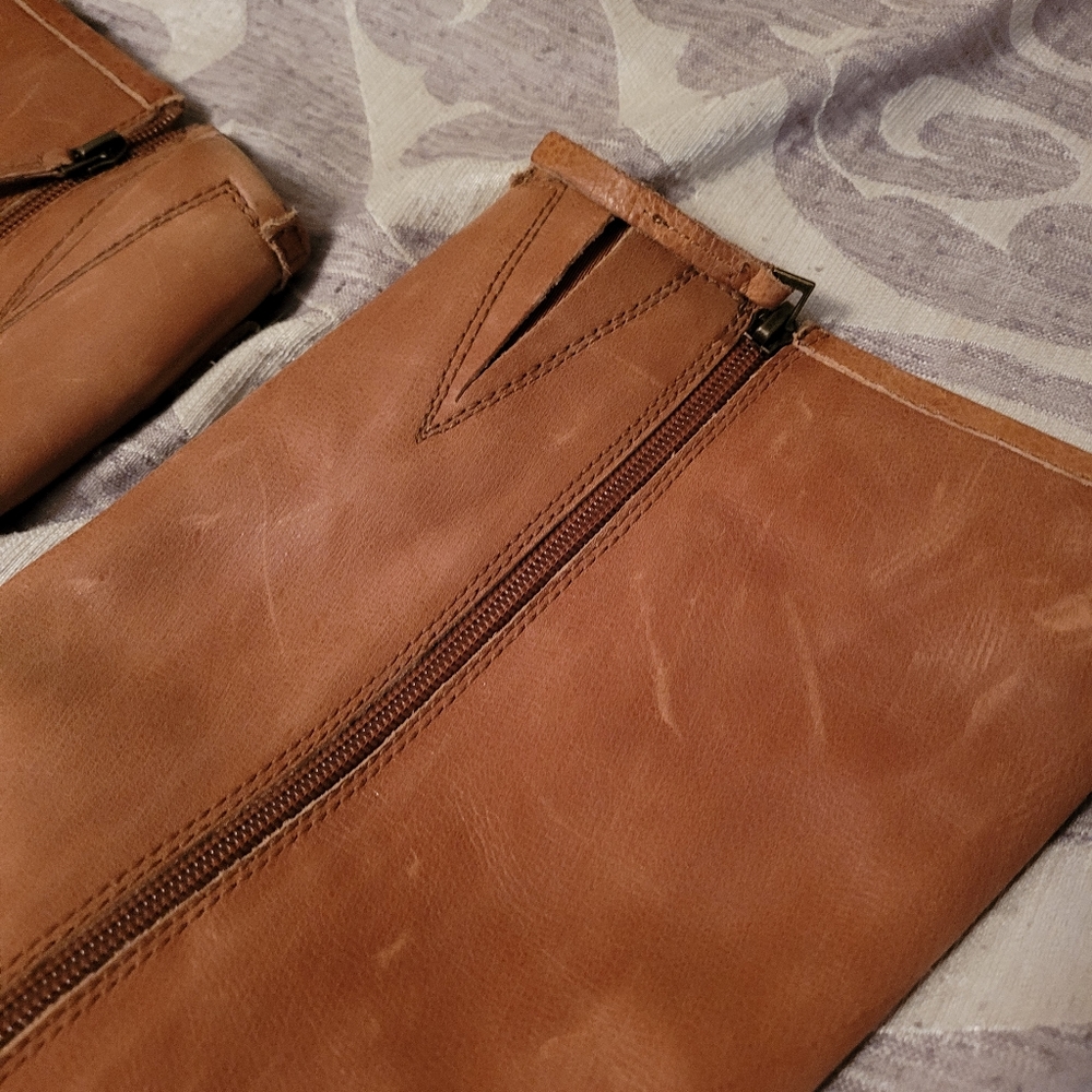 Leather boots